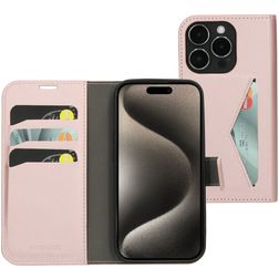 Mobiparts Classic Wallet iPhone 15 Pro Étui Portefeuille - Rose