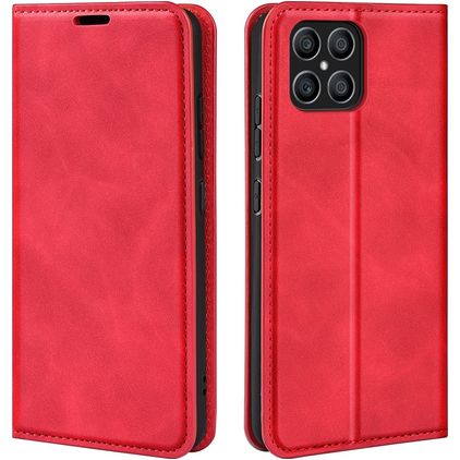 Mobigear Retro Slim HONOR X8 Étui Portefeuille - Rouge