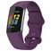 Mobigear Sport Dual Bracelet Silicone Fitbit Charge 5 Fermeture à clou et passant - Violet