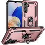 Mobigear Armor ring Coque Samsung Galaxy A16 Coque arrière Rigide Anti-Chocs avec Anneau-Support - Rose doré
