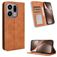 Mobigear Sensation Housse OPPO Find X9 Etui Porte-Monnaie - Marron