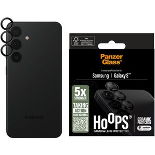 PanzerGlass Ceramic Hoops Samsung Galaxy S25 Verre trempé Protection Objectif Caméra - Compatible Coque