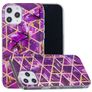 Mobigear Marble Coque iPhone 12 Coque arrière en TPU Souple - Violet