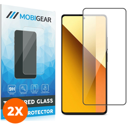 Mobigear Premium Xiaomi Redmi Note 13 5G Verre trempé Protection d'écran - Compatible Coque - Noir (Lot de 2)