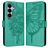 Mobigear Butterfly Housse Samsung Galaxy A27 Etui Porte-Monnaie - Vert