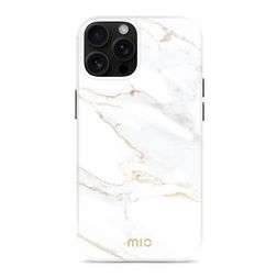 MIO iPhone 16 Pro Max MagSafe Plastique rigide Coque arrière - White Marble
