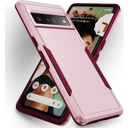 Mobigear Heavy Armor Coque Google Pixel 7 Pro Coque arrière Rigide Anti-Chocs - Rose