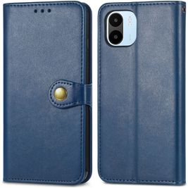 Mobigear Snap Button Housse Xiaomi Redmi A1 4G Etui Porte-Monnaie - Bleu
