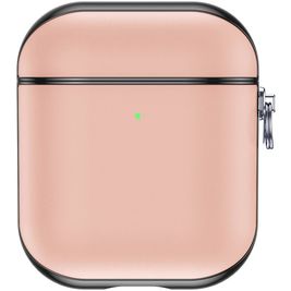 Valenta Snap Coque Apple AirPods 2 Coque en Cuir Véritable - Rose