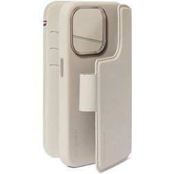 Decoded Detachable Wallet Housse iPhone 15 Pro MagSafe Etui avec Coque Détachable en Cuir Véritable Porte-Monnaie - Clay