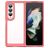 Mobigear Crystal Coque Samsung Galaxy Z Fold 4 Coque arrière Rigide - Transparent / Rouge
