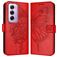 Mobigear Butterfly Housse OPPO Reno 12 Pro Etui Porte-Monnaie - Rouge
