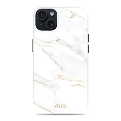 MIO Coque iPhone 15 MagSafe Coque arrière Rigide - White Marble