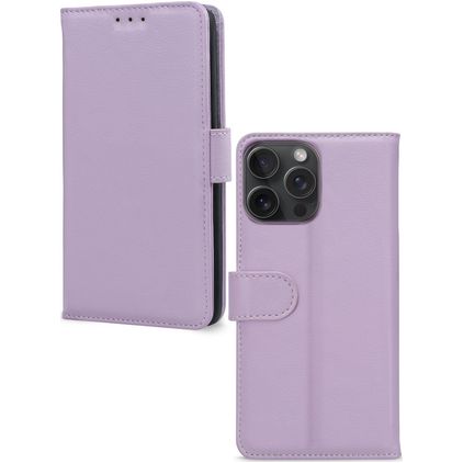 Mobilize Premium Gelly Wallet iPhone 15 Pro Max Étui Portefeuille - Violet