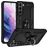 Mobigear Armor Ring Coque Samsung Galaxy S22 Coque arrière Rigide Anti-Chocs avec Anneau-Support - Noir