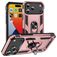 Mobigear Armor Ring Coque iPhone 17 Pro Max Coque arrière Rigide Anti-Chocs avec Anneau-Support - Rose doré
