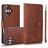 Mobigear Wallet Housse iPhone 16 Plus Etui avec Coque Détachable Porte-Monnaie - Marron