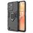 Mobigear Armor Ring Realme C31 Plastique rigide Coque arrière Antichoc avec bague de maintien - Noir