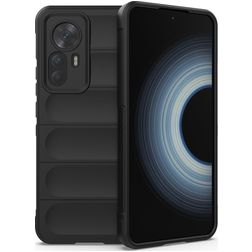 Mobigear Bumpy Xiaomi 12T TPU souple Coque arrière - Noir