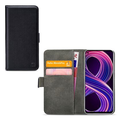 Mobilize Classic Gelly Wallet Housse Realme 8 5G Etui Porte-Monnaie - Noir