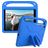Mobigear AeroArmor Coque iPad 7 (2019) Coque de tablette pour enfants avec Poignée Enfants en EVA + Porte-crayon - Bleu