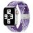 Mobigear Braided Bracelet Nylon Apple Watch Fermeture à pince - 49/46/45/44 mm - Blanc / Violet