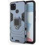 Mobigear Armor Ring Coque Realme C25Y Coque arrière Rigide Anti-Chocs avec Anneau-Support - Bleu