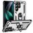Mobigear Armor ring Coque Samsung Galaxy S25 Ultra Coque arrière Rigide Anti-Chocs avec Anneau-Support - Argent