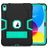 Mobigear ShieldStand Coque iPad 11 (2025) Coque arrière en Plastique rigide,Silicone + Support Amovible - Vert / Bleu Marin