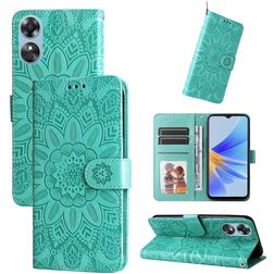 Mobigear Sunflower Housse OPPO A17 Etui Porte-Monnaie - Vert