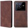 Mobigear Retro Slim Housse Vivo X80 Pro Etui Porte-Monnaie - Marron