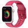 Mobigear Dashed Bracelet Silicone Apple Watch Fermeture boucle ardillon - 42/41/40/38 mm - Rouge