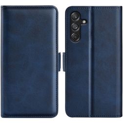 Mobigear Slim Magnet Samsung Galaxy M55 Étui Portefeuille - Bleu foncé
