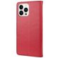 Mobigear Flowers Housse iPhone 14 Pro Etui Porte-Monnaie - Rouge