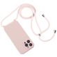 Mobigear Lanyard iPhone 14 Pro Max Coque avec cordon en Silicone - Sand Pink