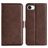 Mobigear Slim Magnet Housse iPhone 16e Etui Porte-Monnaie - Marron