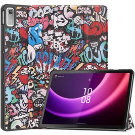 Mobigear Tri-Fold Coque Lenovo Tab P11 Gen 2 Etui - Graffiti