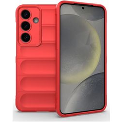 Mobigear Bumpy Coque Samsung Galaxy S25 Coque arrière en TPU Souple - Rouge