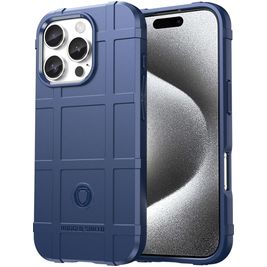 Mobigear Rugged Shield Coque iPhone 16 Pro Max Coque arrière en TPU Souple Anti-Chocs - Bleu