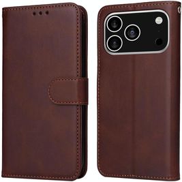 Mobigear Wallet Housse iPhone 17 Pro Etui Porte-Monnaie - Marron