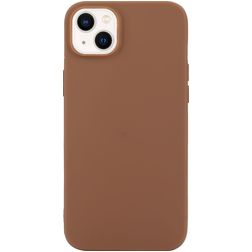 Mobigear Colors Coque iPhone 14 Plus Coque arrière en TPU Souple - Marron