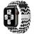 Mobigear Braided Bracelet Nylon Apple Watch Fermeture à pince - 42/41/40/38 mm - Noir / Blanc
