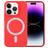 Mobigear Rubber Touch Coque iPhone 15 Pro Max MagSafe Coque arrière en Silicone - Rouge