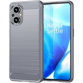 Mobigear Brushed Slim Coque OPPO Reno 7 Lite Coque arrière en TPU Souple - Gris