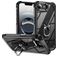 Mobigear Crystal Ring Coque iPhone 16e Coque arrière Rigide avec Anneau-Support - Noir