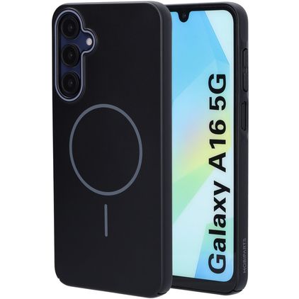 Mobiparts Slim Line Coque Samsung Galaxy A16 MagSafe Coque arrière Rigide - Onyx Black