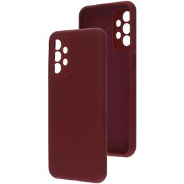 Mobiparts Coque Samsung Galaxy A23 Coque arrière en Silicone - Plum Red Mobiparts Coque Samsung Galaxy A23 Coque arrière en Silicone - Plum Red