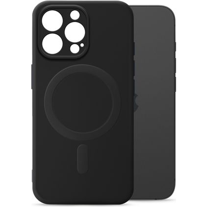 My Style Protective Flex Coque iPhone 15 Pro MagSafe Coque arrière en TPU Souple - Noir