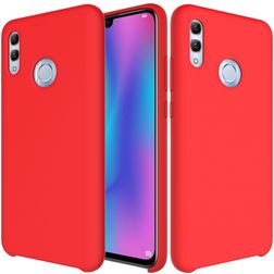 Mobigear Rubber Touch Coque HONOR 10 Lite Coque arrière en Silicone - Rouge