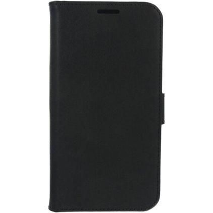 Valenta Classic Housse iPhone 12 Mini Etui en Cuir Véritable Porte-Monnaie - Noir